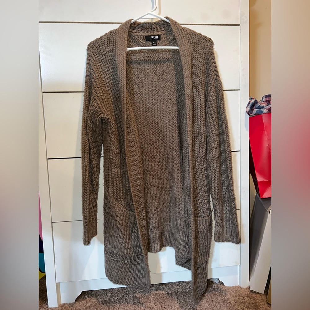Ana Long Chunky Knit Open Front Cardigan